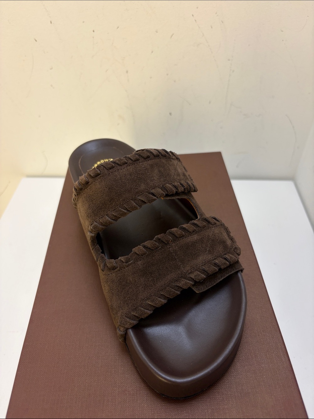 ATP Atelier Furla Walnut Suede Sandal